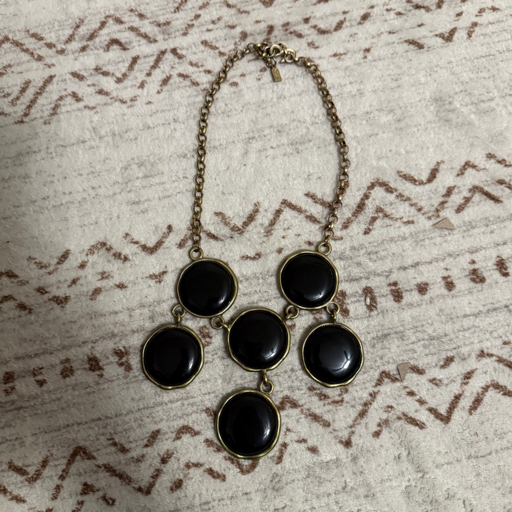 Black and Gold Statement Costume Necklace